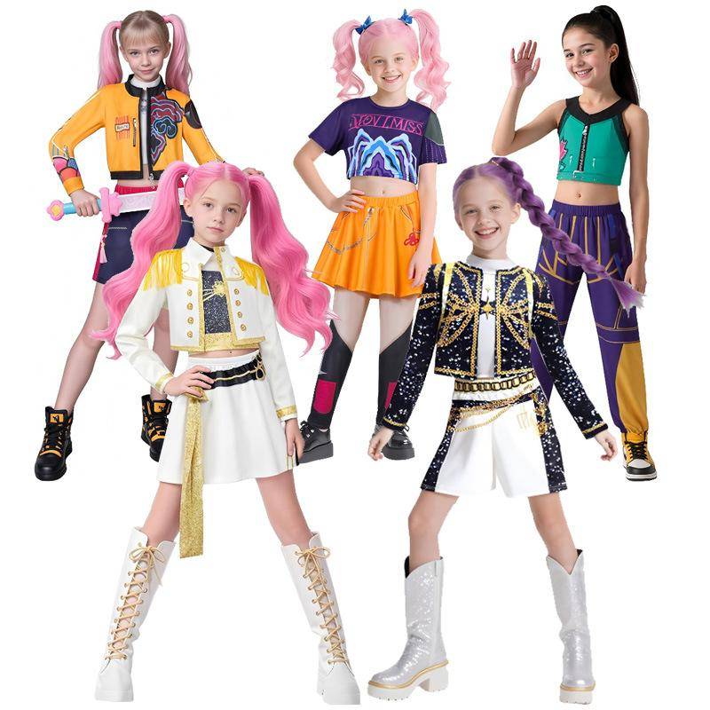 Flickor Mira Cosplay Mira Rollspelsdräkt Halloweenkostym Flickor Karnevalsoutfits Byxor för 110-160 Längd 120cm