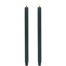 Uyuni Lighting Kertelys LED 2 stk. Ø1,3xH25 cm, Pine Green