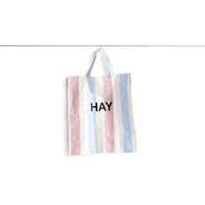 Shoppingbag Candy Stripe shopper XL blå, rød og hvid fra HAY