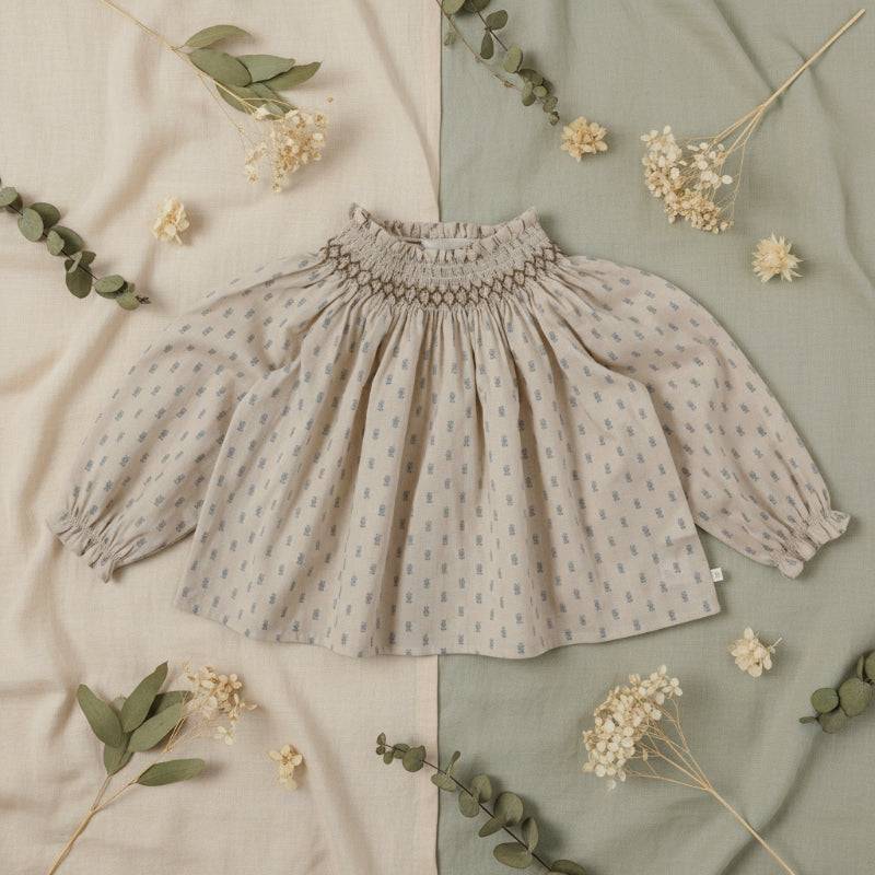 Cotton Shirt & Shorts – Lätt och bekvämt – Sommarset för barn Aprikos – Blå / 110 (4–5 år) / Topp | Pedagogiska Träleksaker
