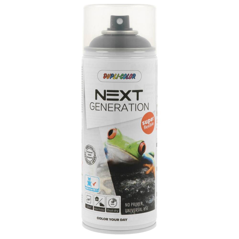 SPRAYFÄRG DUPLI-COLOR NEXT MUD GREY BLANK MÖRKGRÅ 400ML