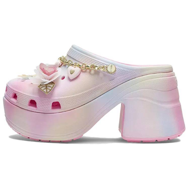 Crocs Siren Clog Eva Mode Högklackade Träskor Damträskor Rosa 210682-90H 38-39