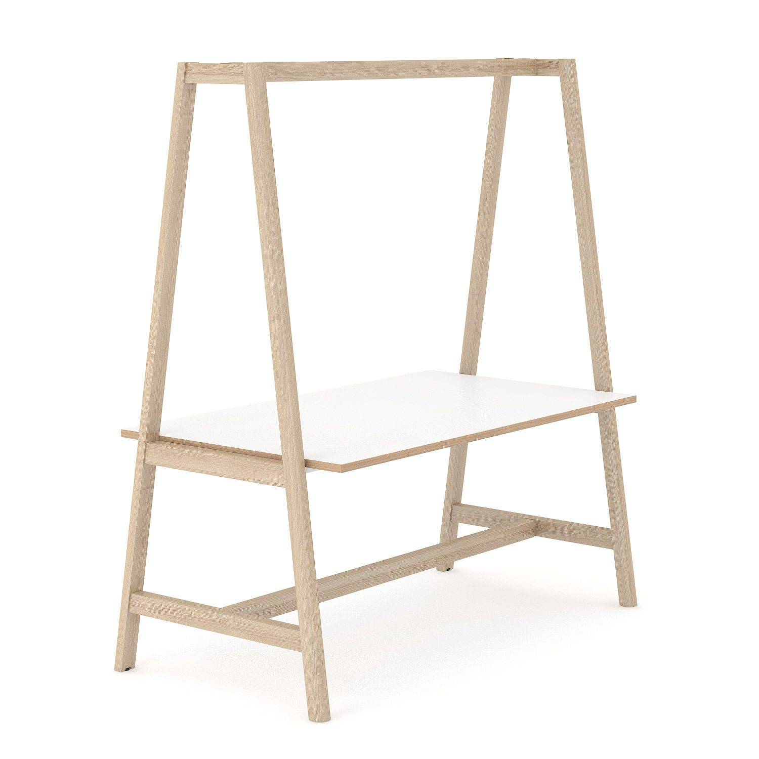 Nova Wood Bord, massivt asketræ - 172,3 x 90 cm Hvid Eg Melamin Sort Sortbejdset Ask.