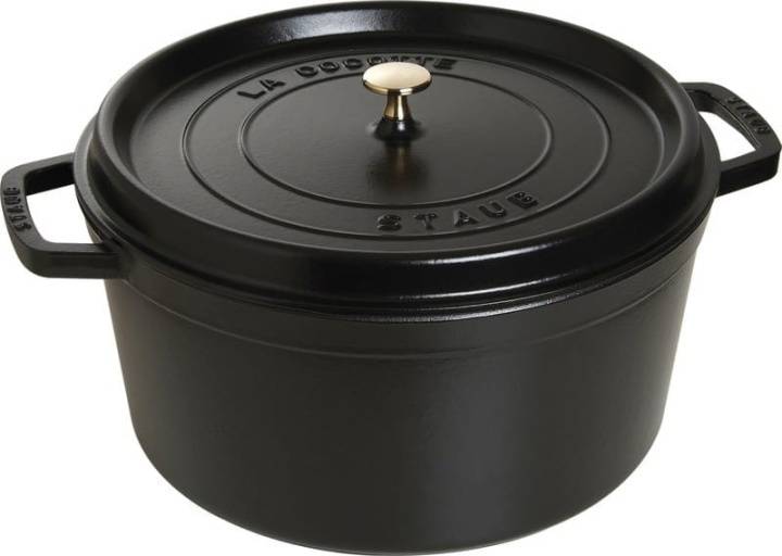 Emaljeret støbejernsgryde - Staub - Sort - 34 cm