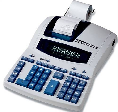 Ibico bordregnemaskine 1232X med strimmel.