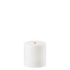 Uyuni - LED Pillar Candle - Stearinlys - Nordic White/Smooth - 10,1x10 cm - 10,1 x 10 cm