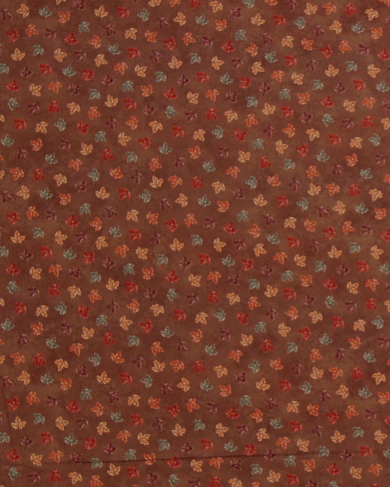 Hello Autumn, brun m. blade - Patchwork - 100% Bomuld