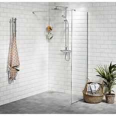 Vetro brusevæg 70 CM 6 mm Klart Hærdet Glas, EasyClean