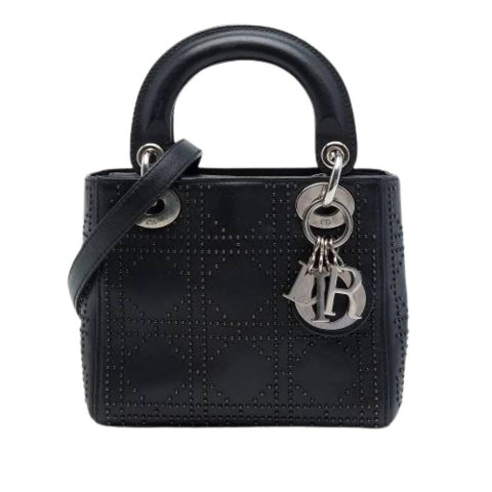 Dior Vintage Pre-owned Lady Dior Håndtaske - Vintage - Dame - Sort - ONE SIZE - Uld