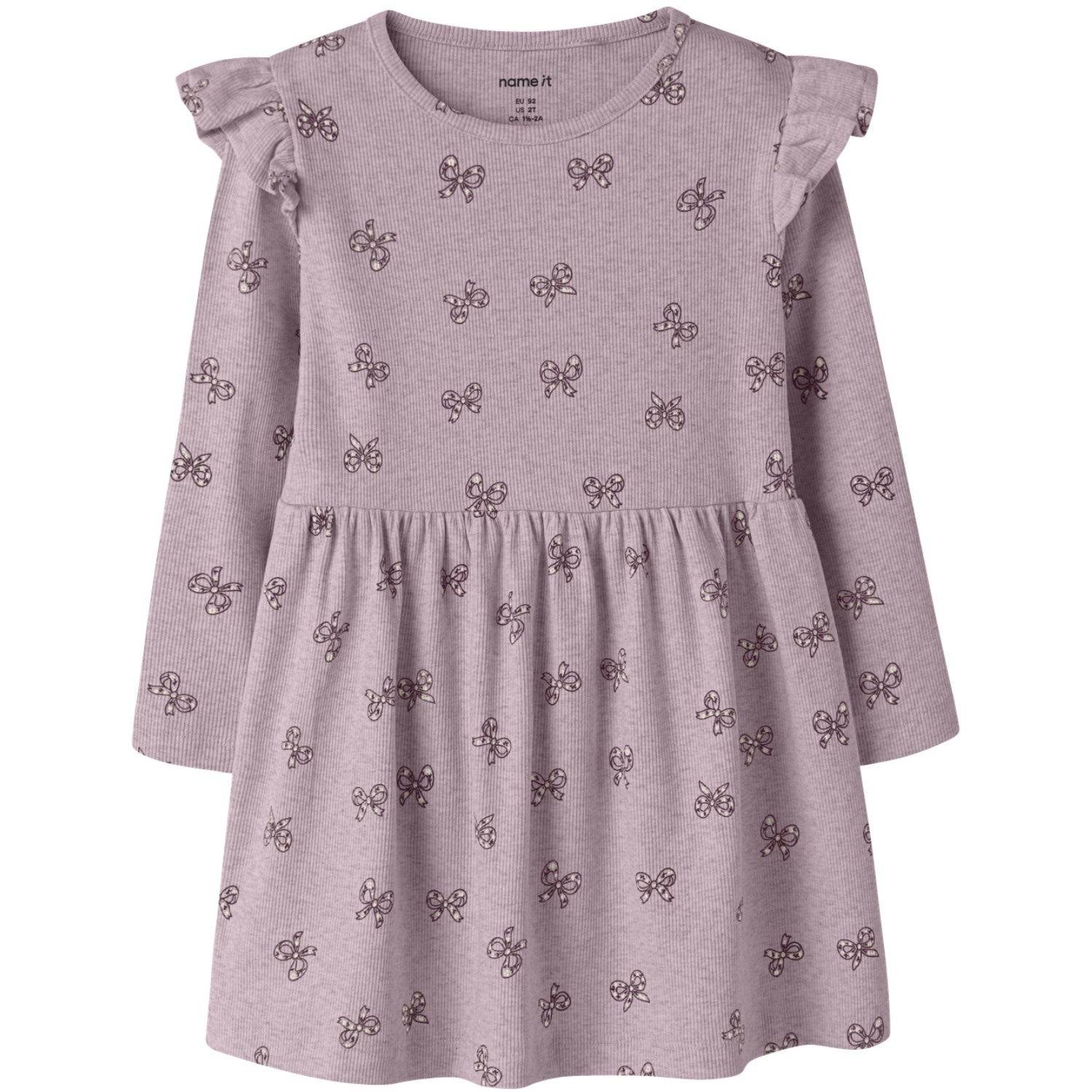 Name It Mauve Shadows Nmfrulies Ls Kjole Str. 86