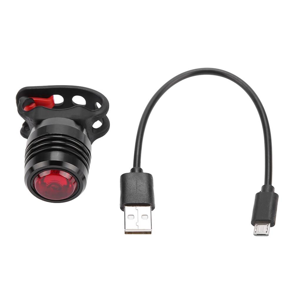 Nattesikker cykellygte til cyklister, vandtæt cykelsikkerhedslygte med USB genopladelig rød LED robust og holdbar, flere lystilstande