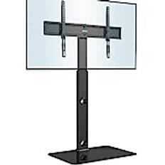 BONTEC Cantilever TV-stativ med härdat glasbas, svängbar höjd justerbar monteringsfäste härdat glas för 26-55" LCD LED plasma