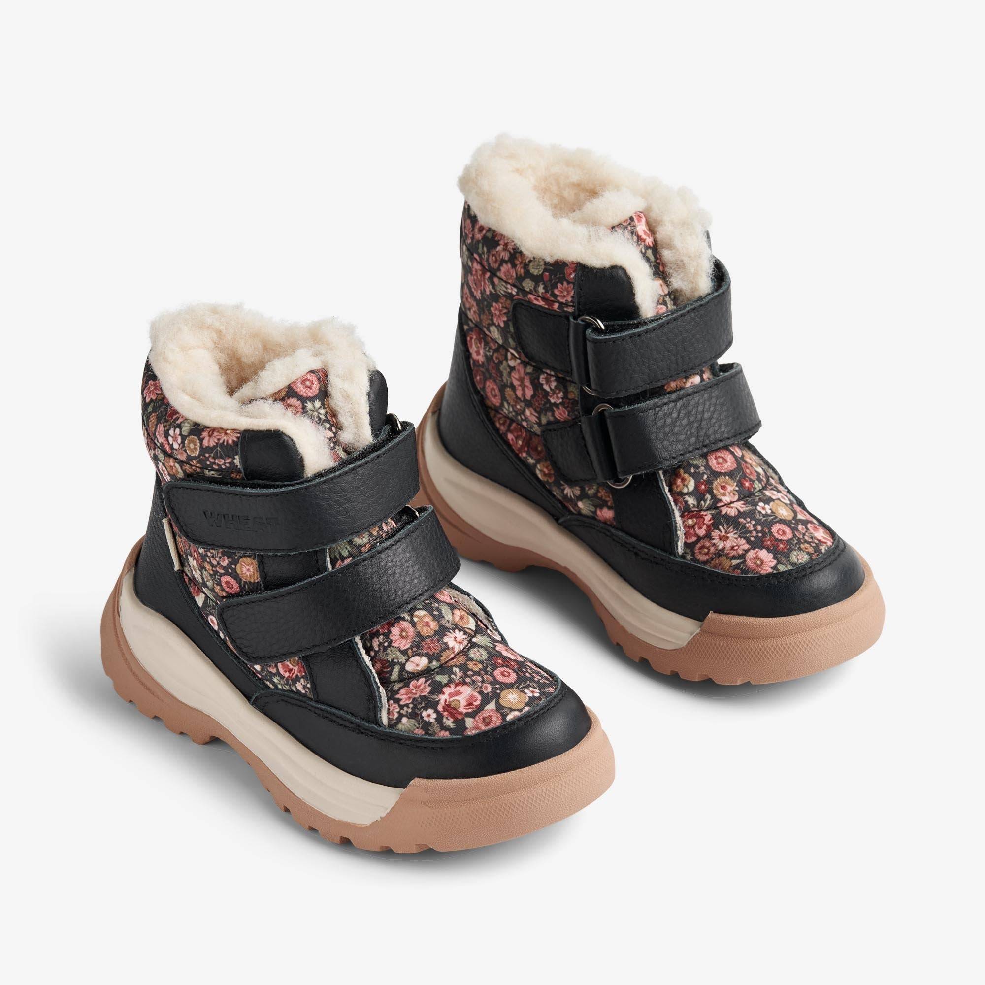 WHEAT® - Vinterstøvle Millas Tex - raven wild flowers - Str 27.
