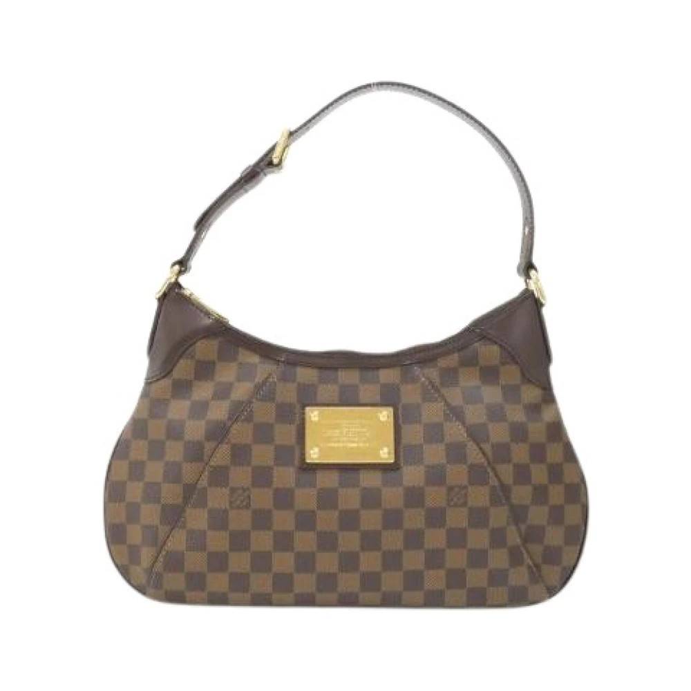 Louis Vuitton Vintage Pre-owned Thames Damier Skuldertaske - Vintage - Dame - Brun - ONE SIZE - Uld