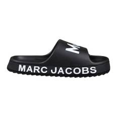 Little Marc Jacobs, Kids , unisex, Sort, 29 EU, Sorte Flipflops med Hvidt Logo
