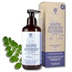 EcoBio Anti-mjällschampo | Motverka och förebygga mjäll | Seborrheisk dermatit Cleaning Shampoo | 99,5 % Naturlig SLS- och ASL-fri | Med Moringa, Malva Nasturtium och Nettle - 250 ml | RedMoringa