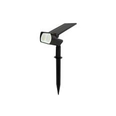 Solcell trädgårdslampa med fjärrkontroll - Svart, med spjut, CCT, 2W, IP65