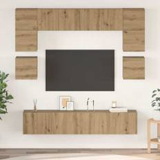 vidaXL TV-møbelsæt 8 pcs artisan eg 80 x 30 x 30 cm Konstrueret træ