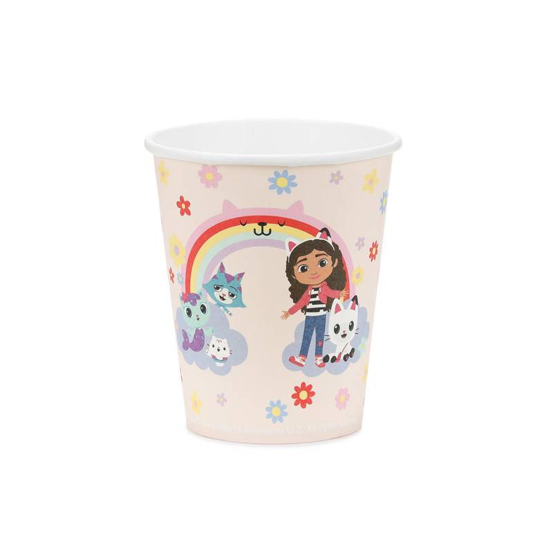 6 stk. Engangskopper Gabby's Dukkehus 250 ml