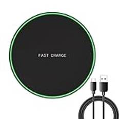 Wireless Charger - Wireless Phone Charger, Aluminum Alloy And ABS Wireless Charger | 15W Max Versatile Fast Wireless Charger, Pad Safe With Light Portable Quick Charge For Laptop & Phone For Travel