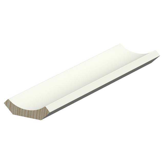 15X56 HÅLKÄLSLIST VIT L=3,6M TÄCKER 40MM FURU RAW (10) | Beijerbygg Byggmaterial