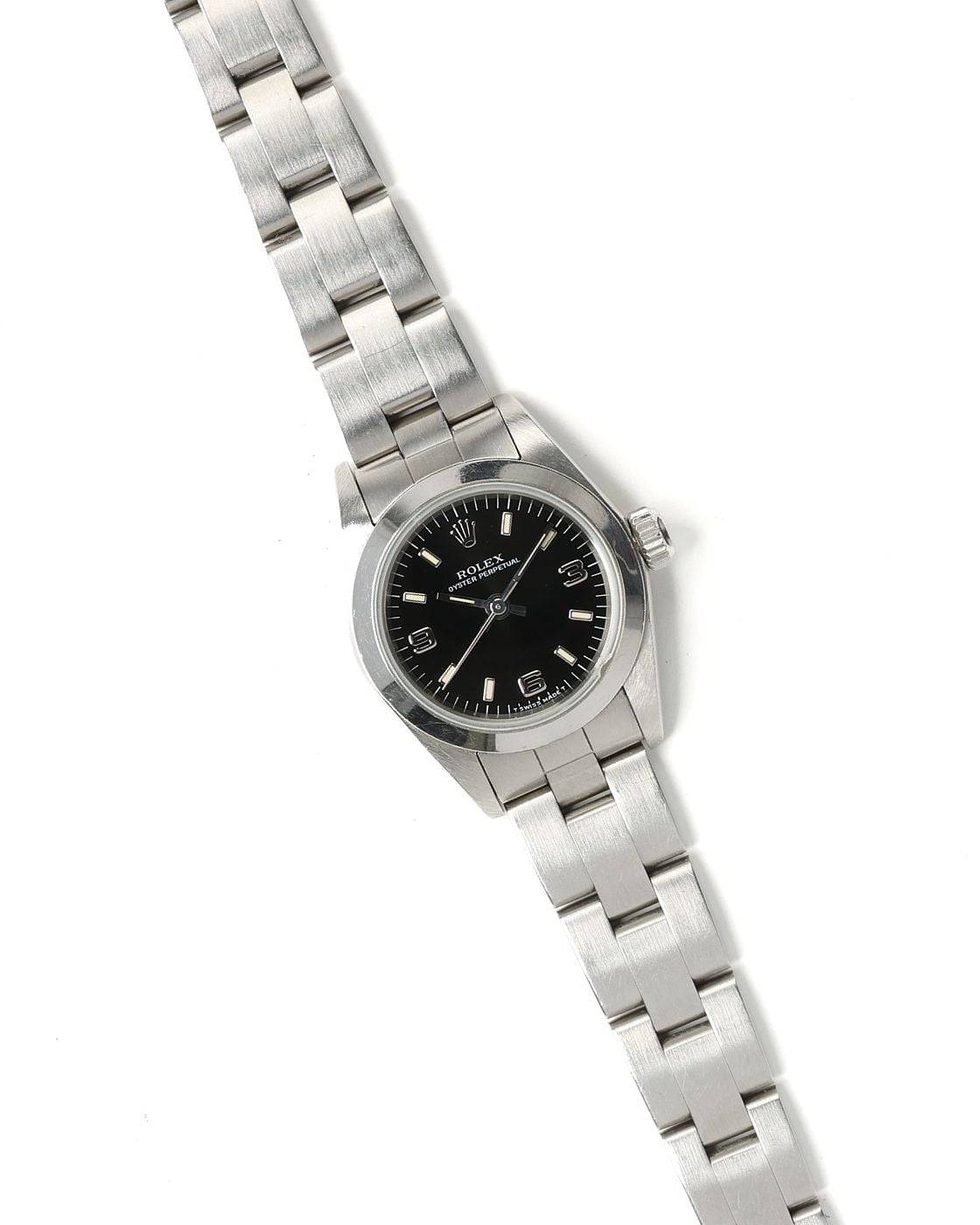Rolex Oyster Perpetual 25mm 1996 Watch - Black (One Size)