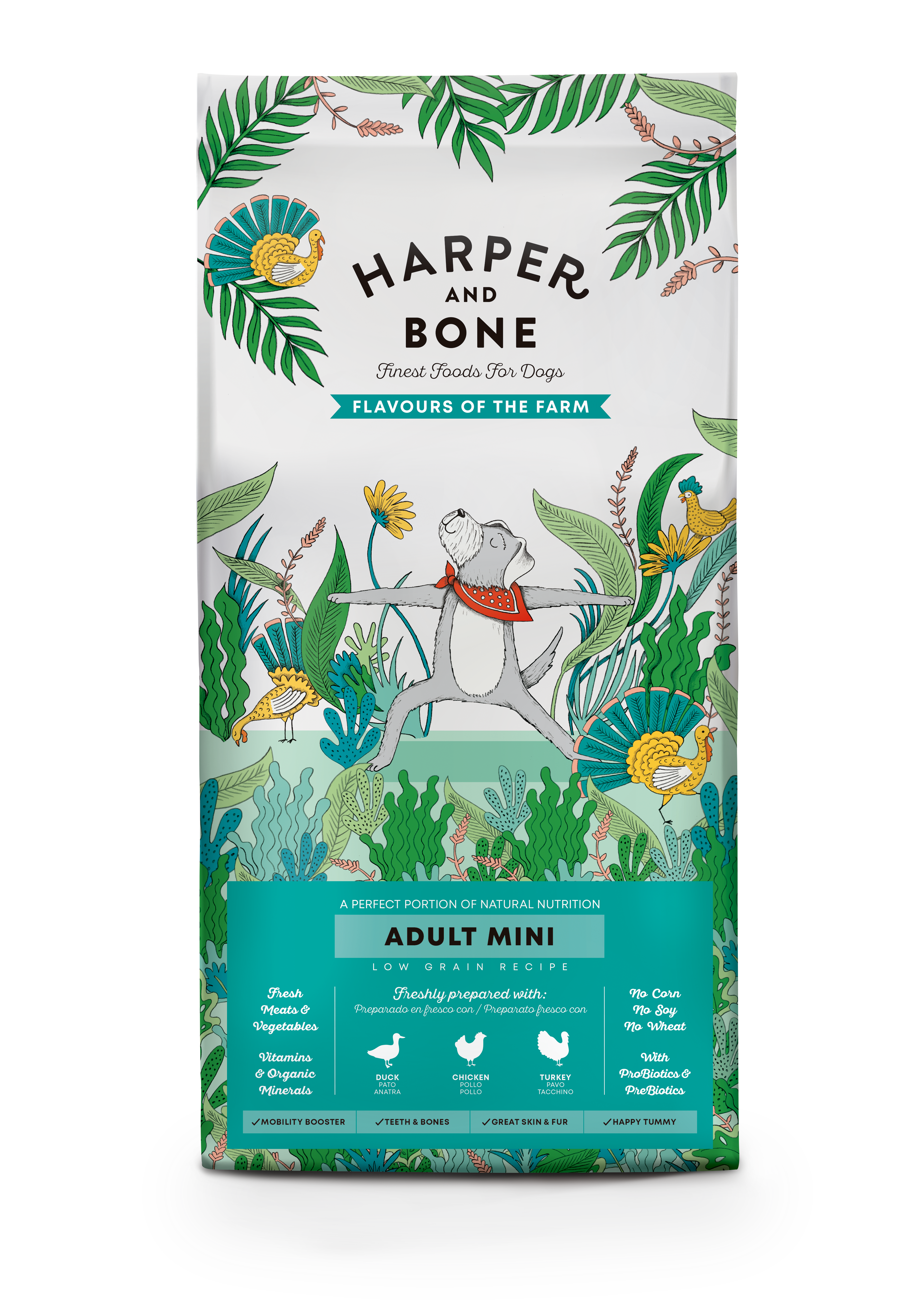 Harper & Bone Flavours Of The Farm - Voksen hundefoder til små hunde - 10 kg