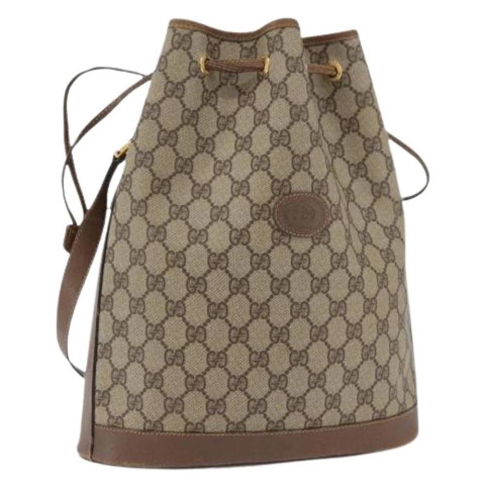 Gucci Vintage Pre-owned Vintage Bucket Bag - Vintage - Dame - Beige - ONE SIZE - Uld