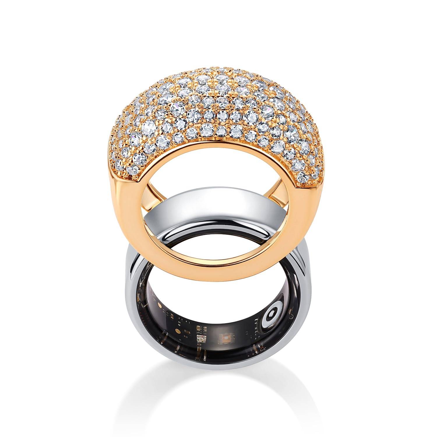 Personalized Moissanite Paved Smart Ring Cover 925 Silver Applicable to Oura Ring Gen 4/5 Diamond Jewelry Accessory Gift for Her