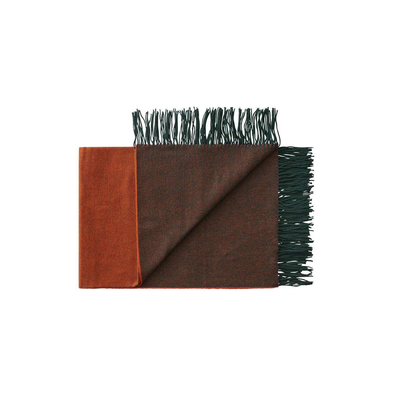 Franja Throw, 01236 green-orange