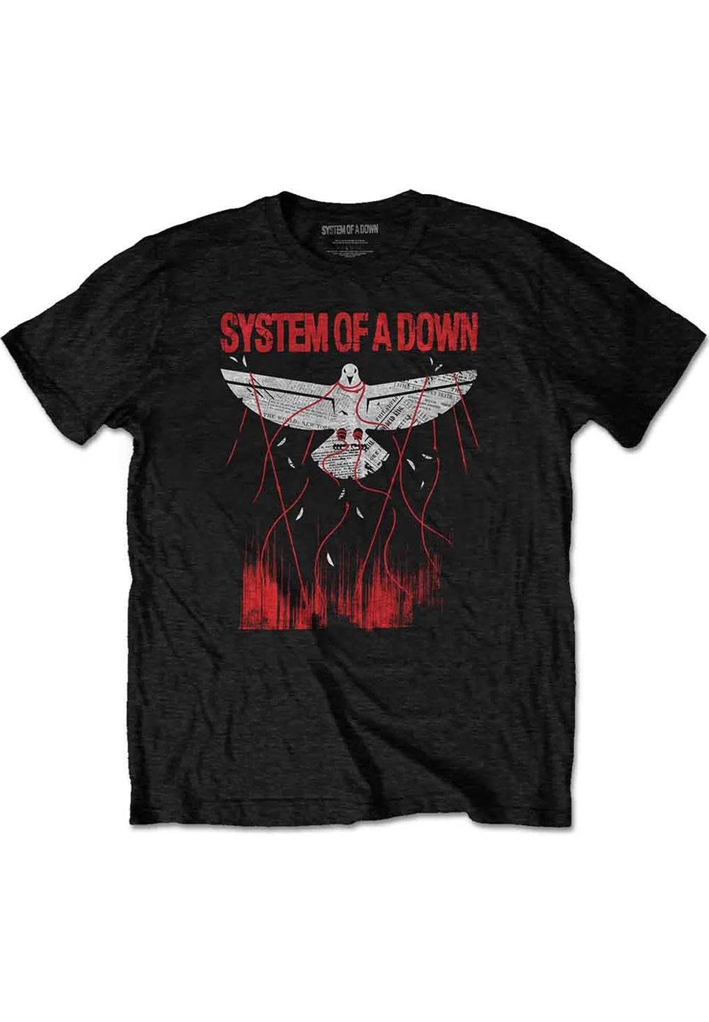 System Of A Down Dove Overcome 2 T-Shirt - XL / Black