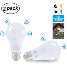 E27 LED-pære, Med bevægelsessensor, 7W, Hvid, 2 stk