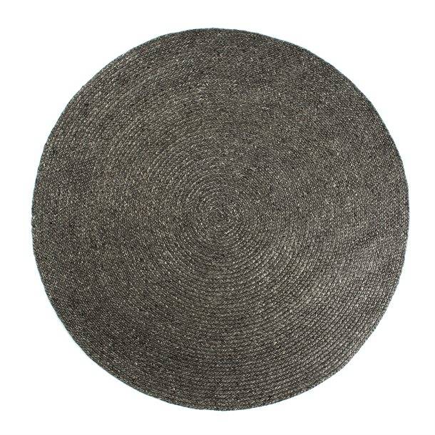 Stavanger Tæppe Dark grey Ø 160cm