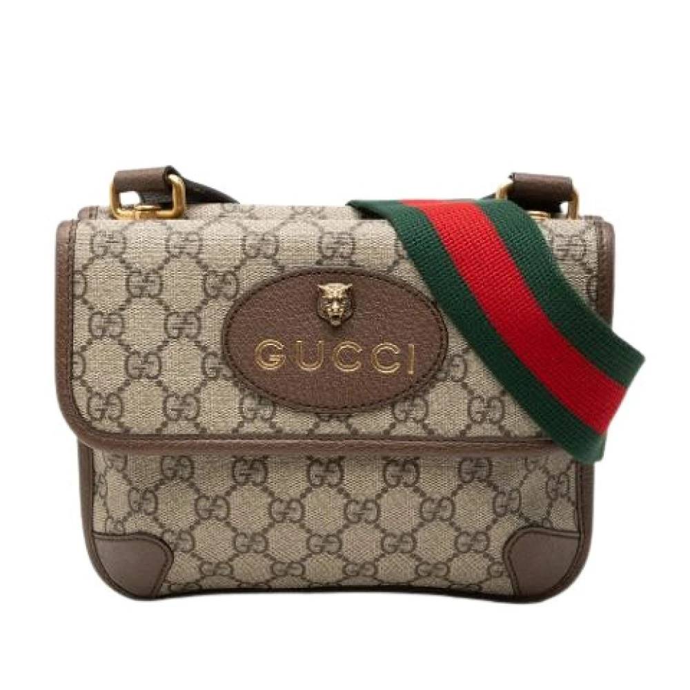 Gucci Vintage Pre-owned Neo Vintage Skuldertaske - Vintage - Dame - Beige - ONE SIZE - Uld