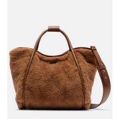 Max Mara Marine Small alpaca, wool, and silk tote bag - brown - One Size