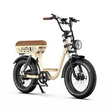 ONESPORT W77 Electric Bike 20*4.0 Inch Fat Tires 250W 48V 18Ah Full Suspension APP khaki