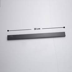 Bvz rostfritt stål magnetisk knivhållare knivblock väggmonterad magnet knivhållare stativ för knivar - Svart 30cm