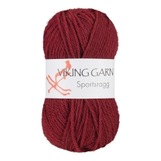 Sportsragg - Viking Garn - Farve 561 Vinrød