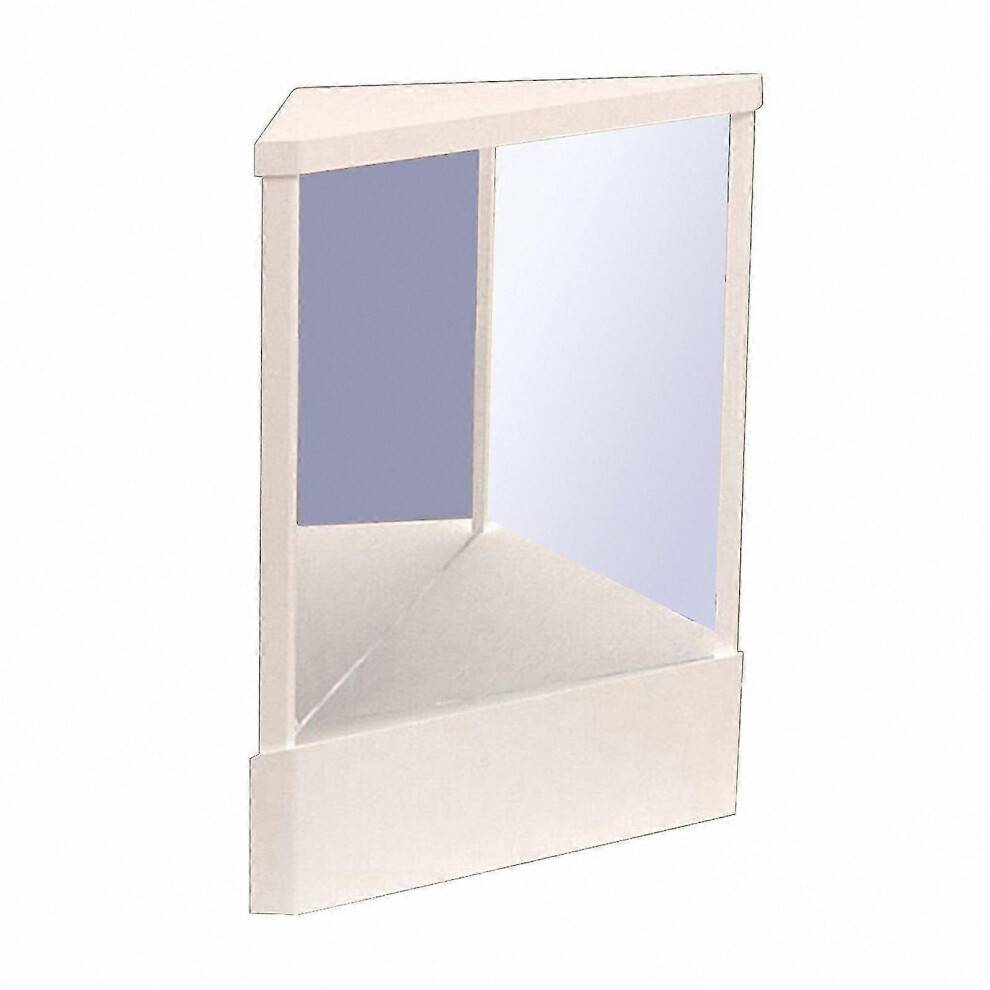 (S, White) True Image Vanity Mirror for Makeup Precision Reflection Non-Magnifying Tabletop Beauty Tool for Face Realistic Non-Reversing Design