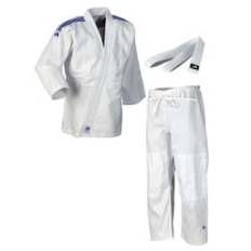 Adidas "CLUB" Judo Gi - 350g - Hvid m. blå striber