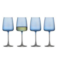 Lyngby Glas Krystal Zero Hvidvinsglas 43 cl 4 stk. Blå