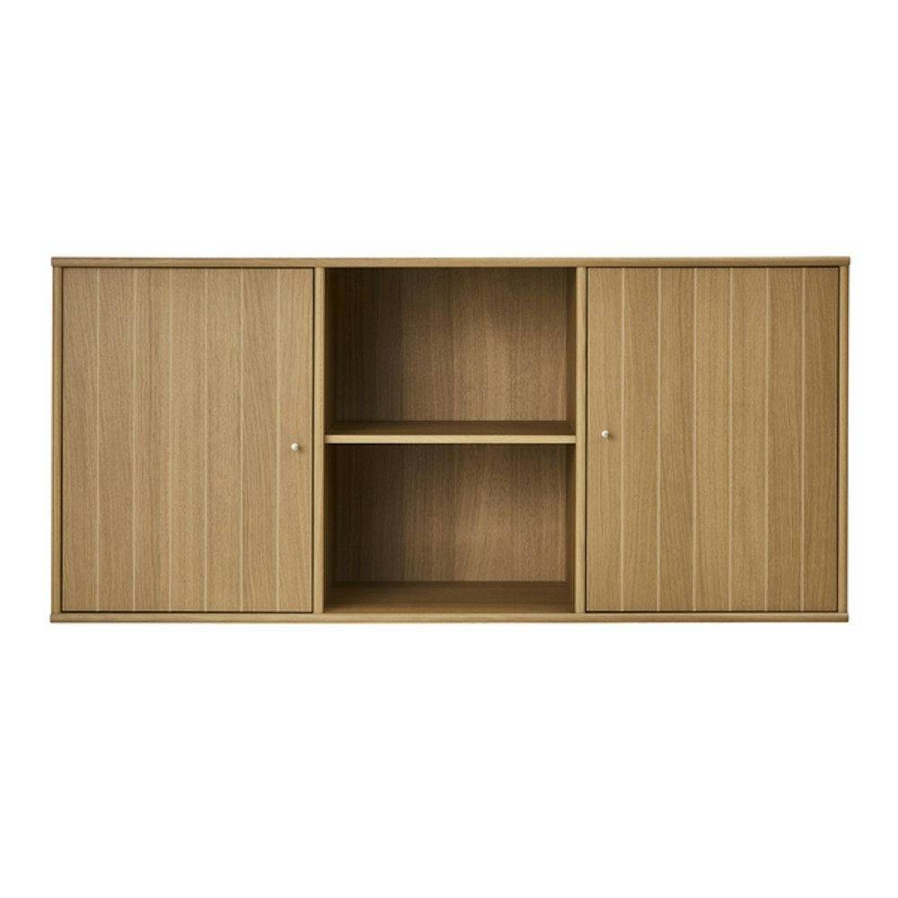 Mistral Skænk m 2 Rillet Låger &  Flytbare Hylder Oil Lacquered Oak