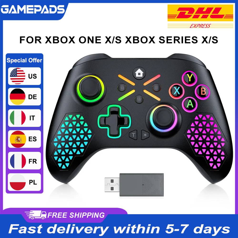 RGB Wireless For Xbox Controller Xbox One/xbox Series X/S/PC Controle xbox one 650mah Battery gamepad Multi-Function Joystick
