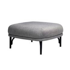 Gebruder Thonet Vienna - Targa Pouf, Black C01, Fabric Cat. B Remix 3 Col. 133 - Taburetter - GamFratesi - Sort - Naturmateriale/Træ/Tekstilmateriale/Skum