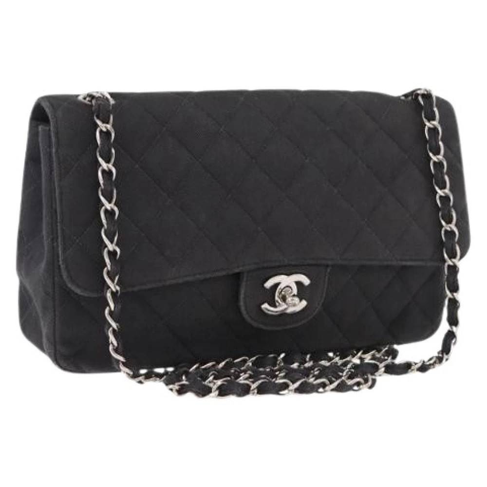 Chanel Vintage Pre-owned Vintage Canvas Skuldertaske - Vintage - Dame - Sort - ONE SIZE - Uld