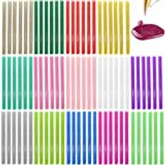 Glitterlimstift 84-pack glittrande limpinnar för limpistol smältlimpinnar 7 mm 14 färger glittrande pinnar för barn