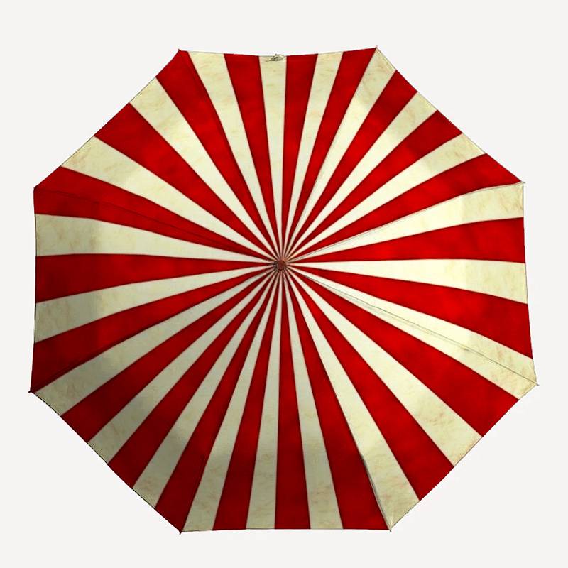 1pc Red And Printed Automatic Folding Umbrella - 8-bone Sturdy Frame, Lightweight And Stylish For Outdoor Use, Perfect Gift For Christmas, Birthdays, , Portable Umbrella For Men And Women Ta025