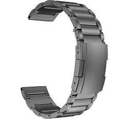 MaKTech Titanband,22mm Leichtes Metall Link Armband,Kompatibel mit Samsung Galaxy Watch 3 45mm/46mm,HuaWei Watch 4/3 & Ultimate/GT 4/3 46mm Pro,Amazfitt GTR 3/2 (Space Grau)
