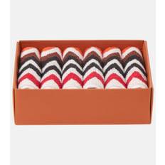 Missoni Zigzag set of 6 cotton face towels - multicoloured - One Size