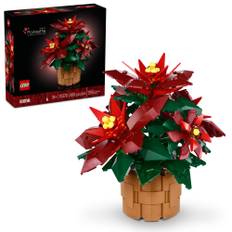 LEGO Icons Poinsettia Building Set Artificial Flower Christmas Decorations Table Centerpieces for Adults Gift Ideas for and Loved Ones 10370 - & 18+ -